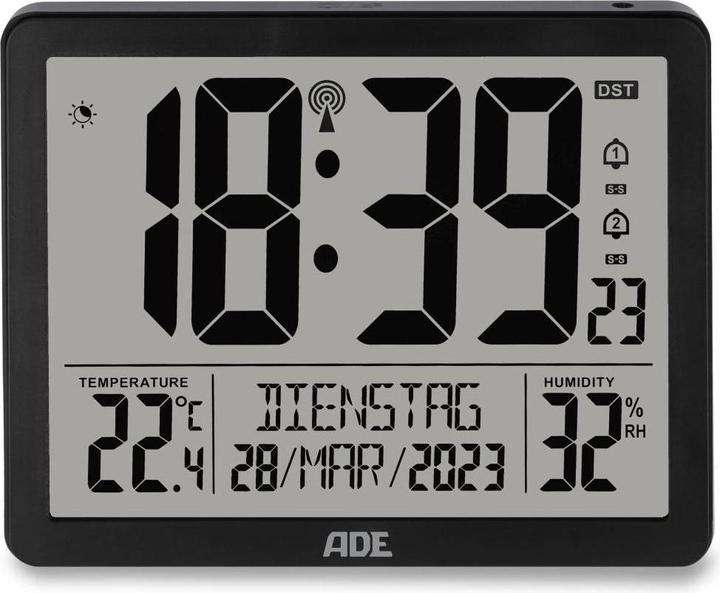 Actual product image ADE Digital wall clock with illumination