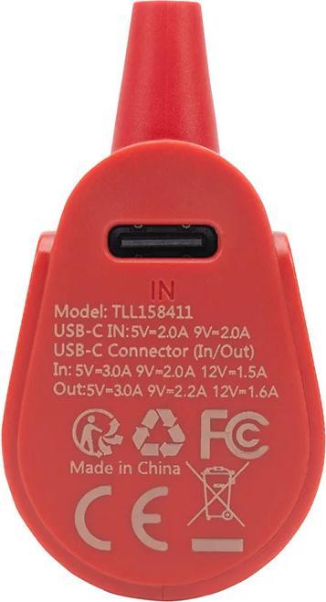 Image du produit Tellur PD202 Banque d'alimentation 5000mAh rouge (5000 mAh, 18.50 Wh)