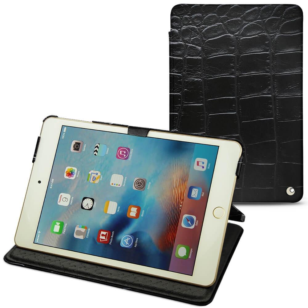 Noreve Lederschutzhülle horizontal (IPad Mini 4), Tablet Hülle, Schwarz