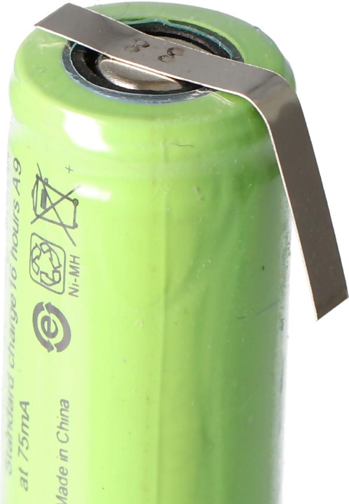 Produktbild AccuCell Akku NiMH 2,4 Volt, 58x14,5mm für Zahnbürsten (1 Stk., 750 mAh)