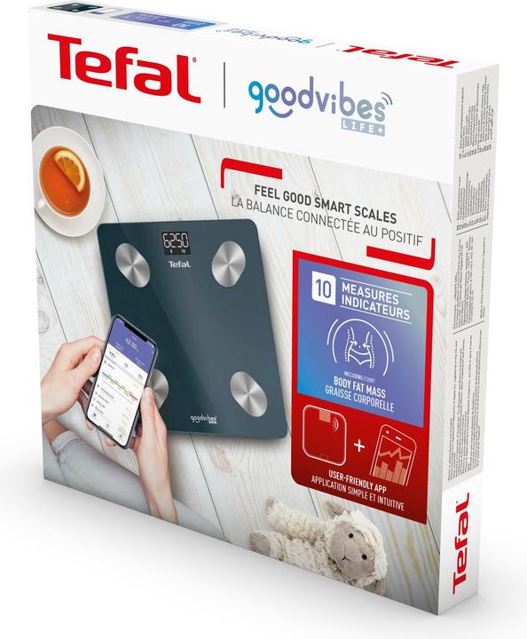 Actual product image Tefal Goodvibes Life+ Square Electronic Personal Scale (180 kg)