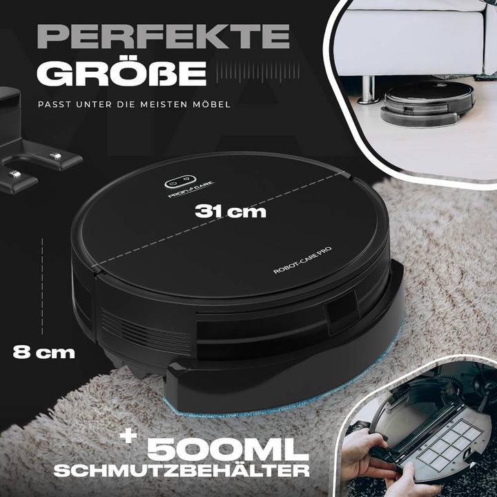 Produktbild Profi-Care PC-BSR 3108 Saug-und Wischroboter Schwarz Fernbedienbar (Saugwischroboter)