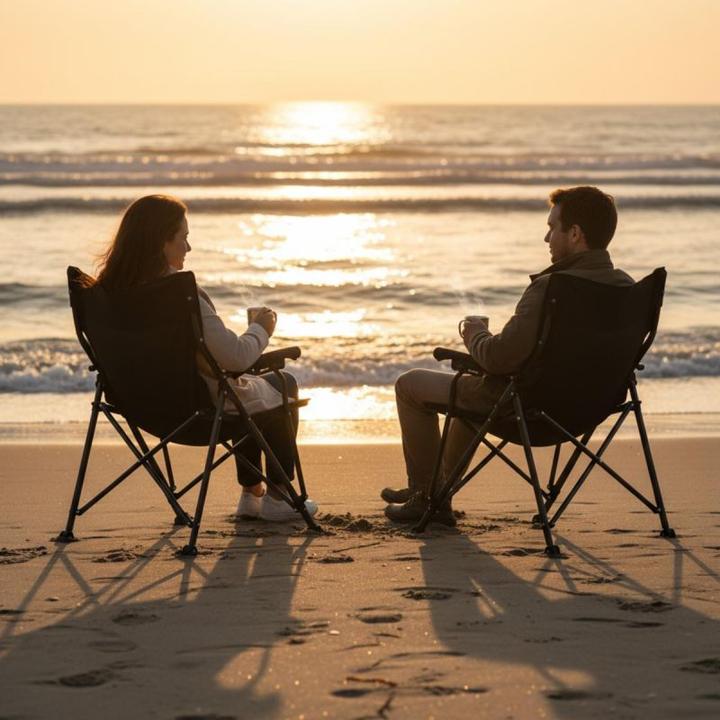 Produktbild Redcliffs Campingstuhl, schwarz, klappbar