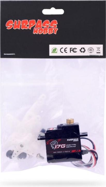 Actual product image Surpass Hobby Servo 17G S0017M