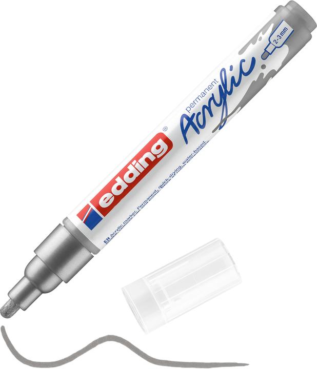 Immagine prodotto Edding Marcatore acrilico 5100 Medio (Argento, 3 mm, 1 x)