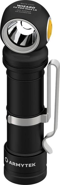 Actual product image ArmyTek Wizard C2 Pro Max LR White LED torch with belt clip, with holster battery-powered 3870l (12.15 cm, 3870 lm)