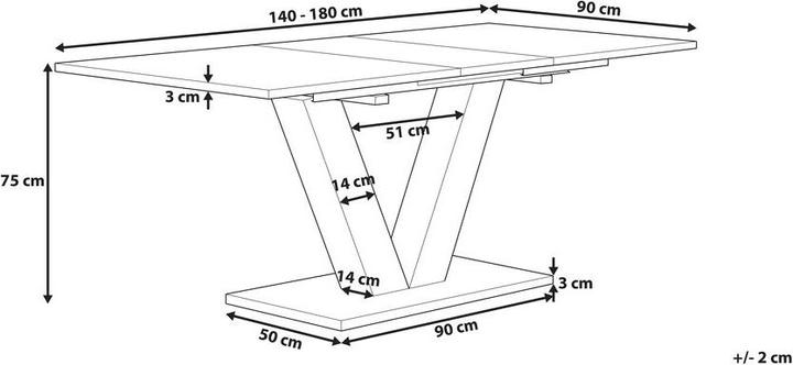 Produktbild Beliani Lixa (140 x 90 x 75 cm)