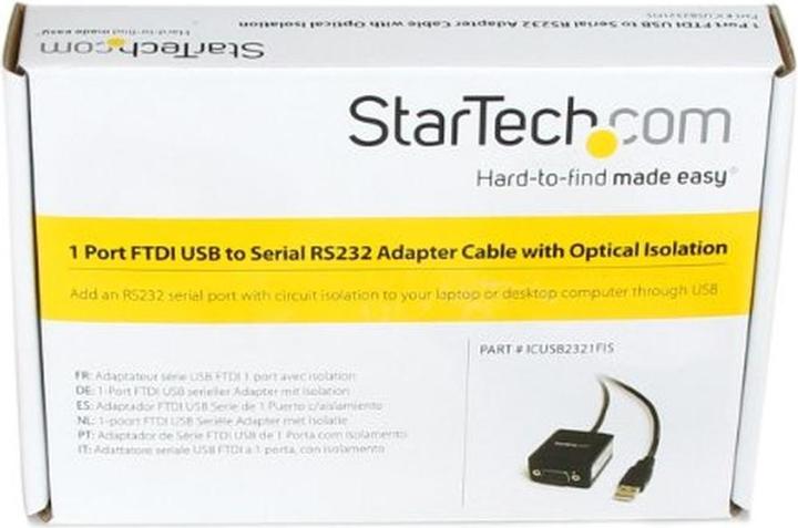 Image du produit StarTech 1 Port USB Vers Câble Série (2.50 m)