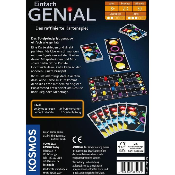 Image du produit Kosmos Jeu de cartes Simplement génial (Allemand)