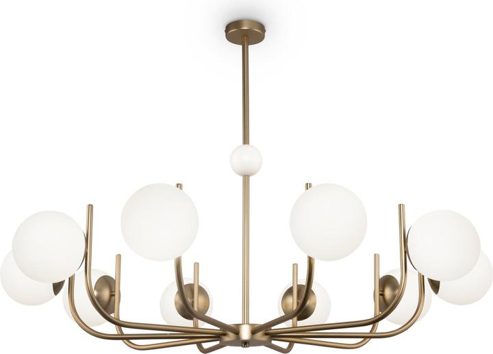 Produktbild Maytoni Rendez-vous Pendelleuchte, Hängeleuchte 10x E14 Messing Weiss Glas (E14)