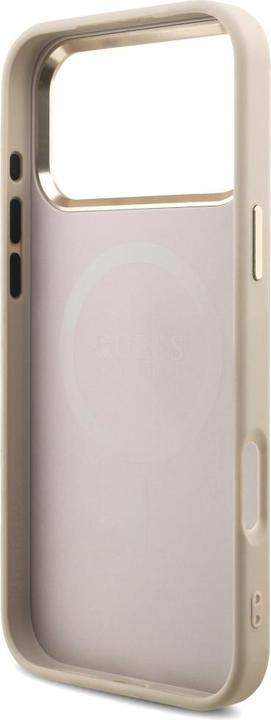 Produktbild Guess Case Magsafe 4G PU Leather Case With Triangle Logo And Gold Metal Camera Frame For iPhone 17 P (Apple iPhone 17 Pro Max)