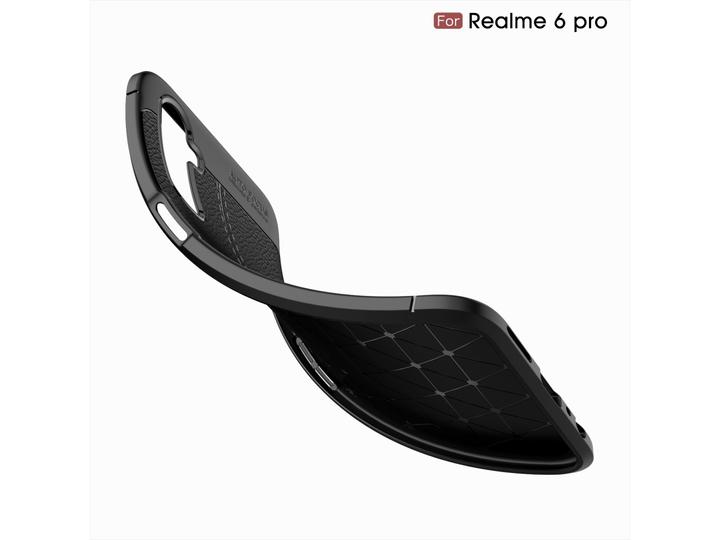 Actual product image Screenguard Realme 6 Pro Sleeve Leather Design TPU Cover (Realme 6 Pro)