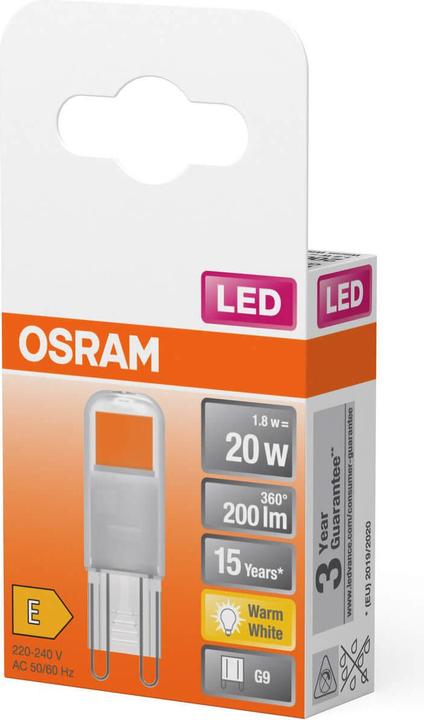 Immagine prodotto Ledvance LED PIN 20 320 1,8W LED PIN G9 1,8W 827 Clear G9 LEDPIN2032018W (G9, 200 lm, 1x)