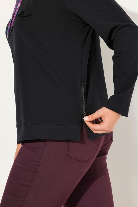 Actual product image Ulla Popken Stand-Up Collar Long Sleeve Sweatshirt (46, 48)