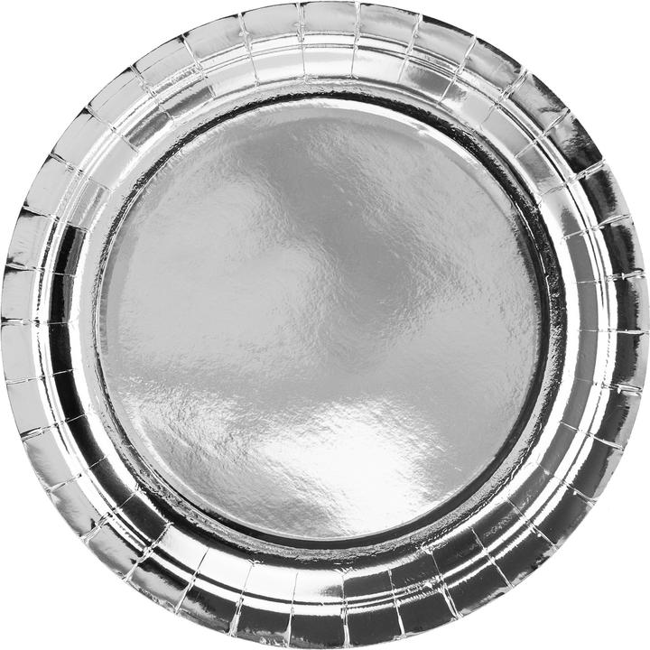 Actual product image Partydeco Silver Plates Metallic (6x)