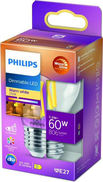 Actual product image Philips LED Classic (E27, 5.90 W, 806 lm, 1 x, D)