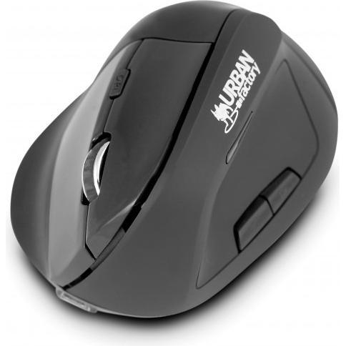 Urban Factory Ergo PRO Maus rechts RF Wireless Optisch 2400 DPI (Kabellos), Maus, Schwarz