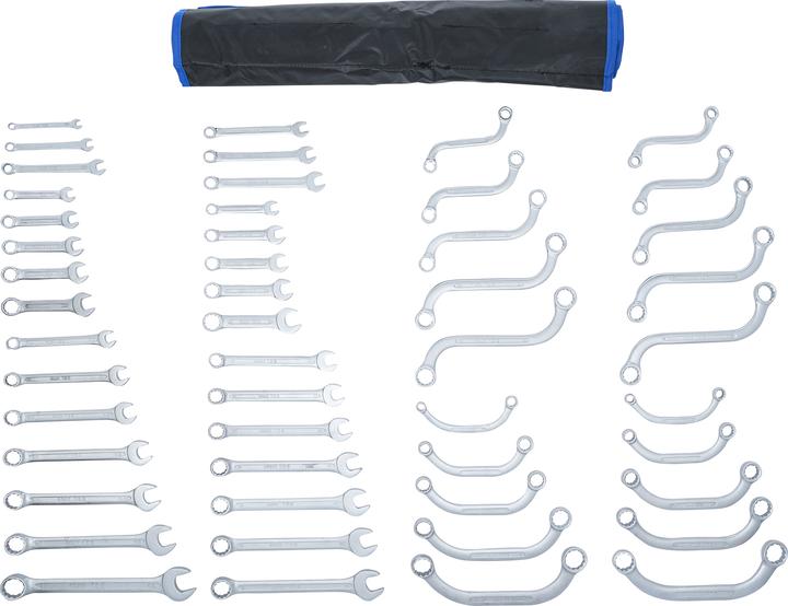 Actual product image BGS Combination Spanner Assortment Inch / Metric Sizes 50 pcs. (1/2", 1/4", 10 mm, 11 mm, 11/16", 12 mm, 13 mm, 14 mm, 15 mm, 16 mm, 17 mm, 18 mm, 19 mm, 3/4", 3/8", 5/16", 5/8", 7/16", 7/8", 9/16")