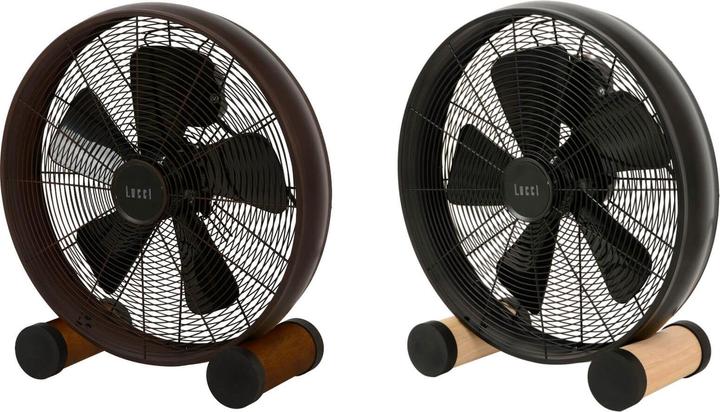 Image du produit EMZ Brasseur d'air design avec pieds en bois, h x l x p 480 x 460 x 190 mm, noir. (53 dB)