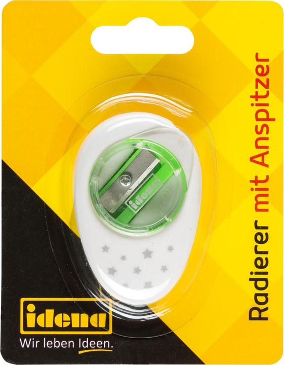 Actual product image Idena Eraser 2in1 with sharpener, 3 colours