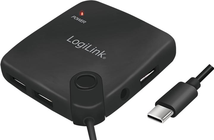 Produktbild LogiLink UA0344 - USB Typ-C OTG (On-The-Go) Multifunktions-Hub und Kartenleser (USB-C, 3 Ports)