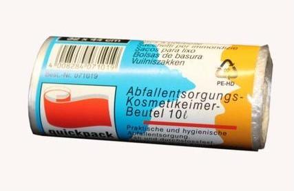 Produktbild Quickpack 50 KOSMETIK MUELL- BEUTEL 10L (50x, 10 l)