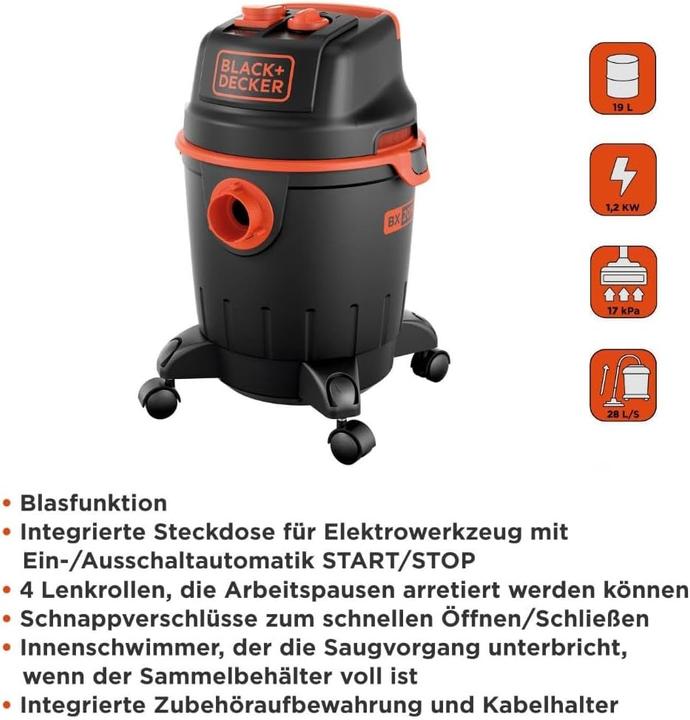 Immagine prodotto Black & Decker BXVC20PTE (Aspirapolvere a umido e a secco)