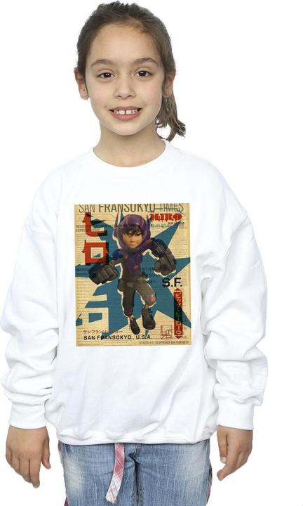 Immagine prodotto Disney Big Hero 6 Baymax Hiro Newspaper Felpa Ragazze (116)