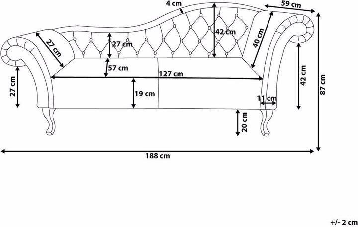 Produktbild Beliani Lattes (Recamiere)