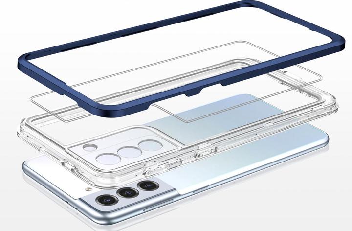 Produktbild Hurtel Klare 3in1 Hülle für Samsung Galaxy S23+ Silikonhülle mit Rahmen blau (Samsung Galaxy S23+)