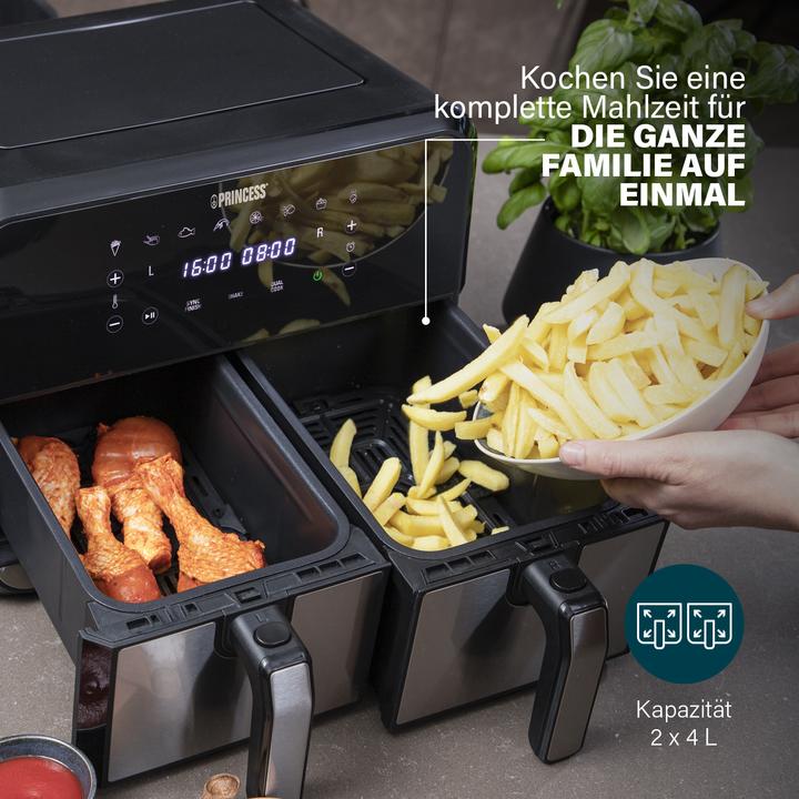 Produktbild Princess Double Basket Aerofryer Heissluftfritteuse