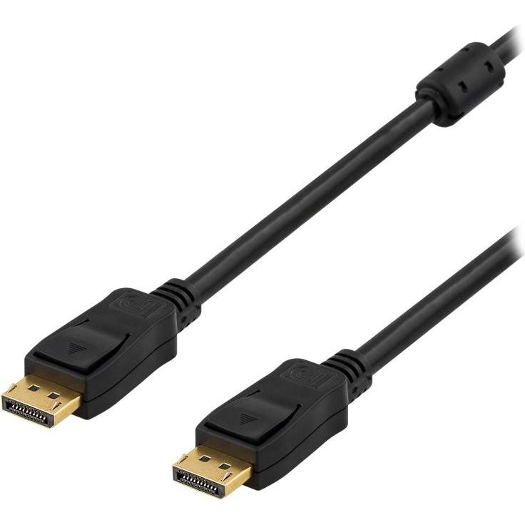 Deltaco DP-1030 DisplayPort-Kabel 3 m Schwarz (3 m, DisplayPort), Video Kabel