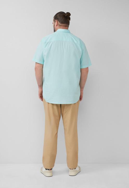 Actual product image S.Oliver Hemd Regular Fit: Kurzarmhemd mit Struktur-Streifen und Button-Down-Kragen (4XL)