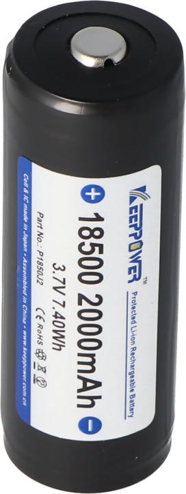 Immagine prodotto Keeppower Akku 18500, geschützt (1 pz., 18500, 2000 mAh)