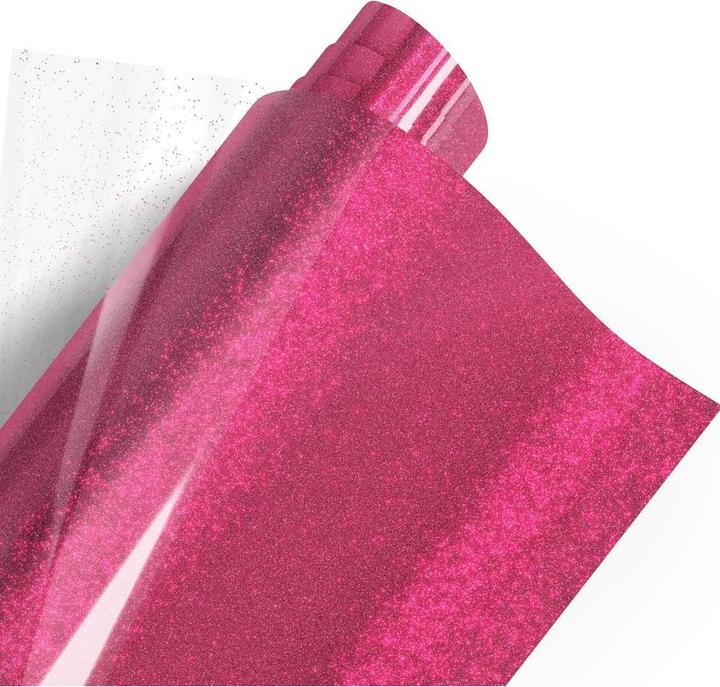 Actual product image Poli-tape Aufbügelfolie Pearl Glitter, 30.5 x 61 cm, Pink
