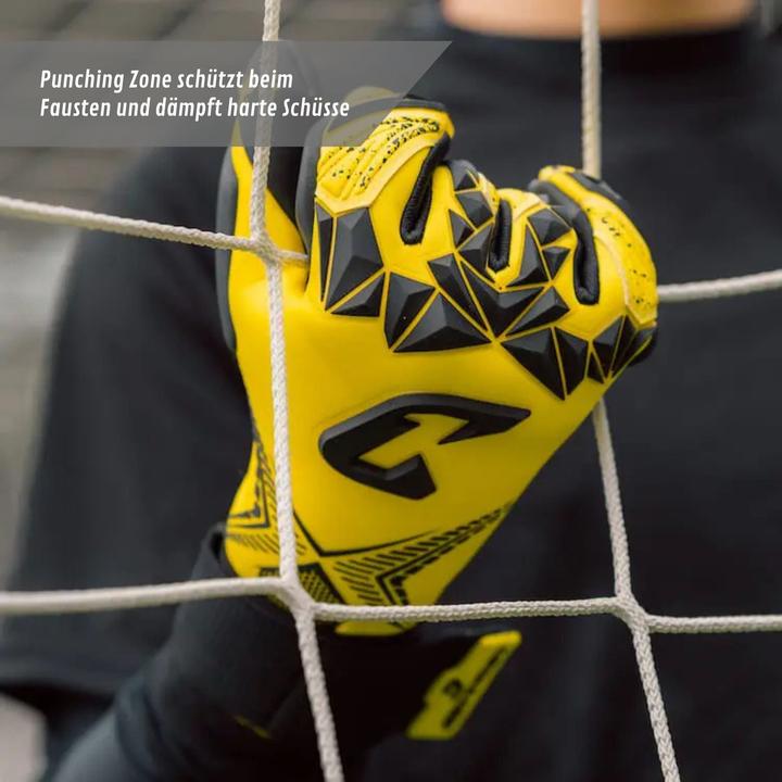 Produktbild Catch & Keep Fussballhandschuhe Pulse X Yellow Gr. 11 Torwart Goalie Handschuhe (11)