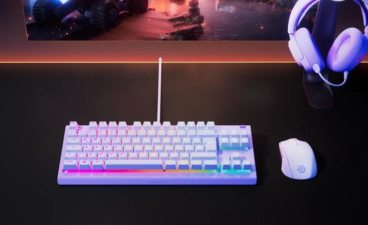 Image du produit SteelSeries Apex 3 TKL US, lavender (US, Filaire)