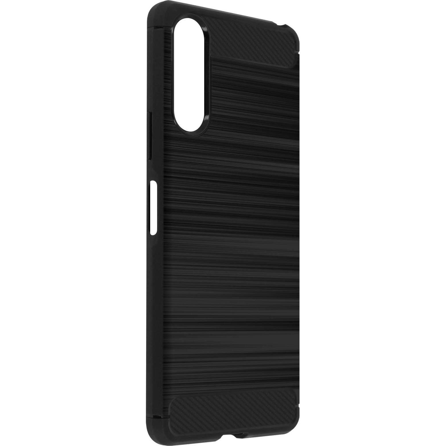 Thumbnail - Avizar Carbrush Series (Sony Xperia 10 II), Smartphone Hülle, Schwarz