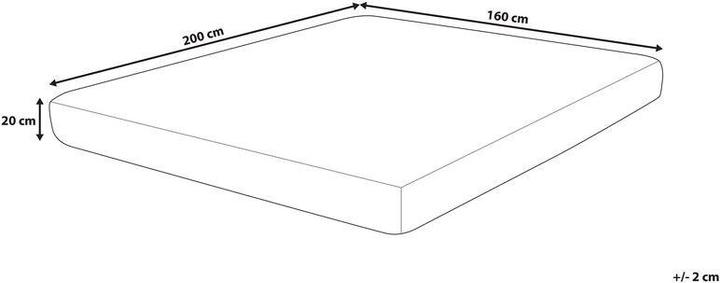 Actual product image Beliani Pearl (Foam core, 160 x 200 cm)
