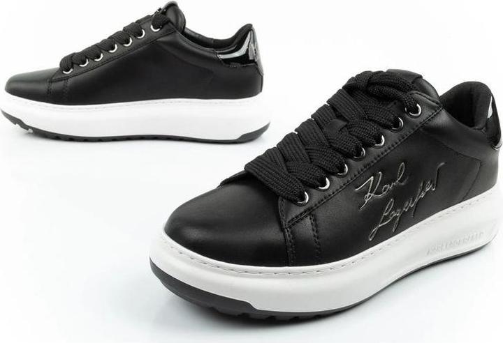 Actual product image Karl Lagerfeld men's shoes sneakers Kapri natural leather black (43)