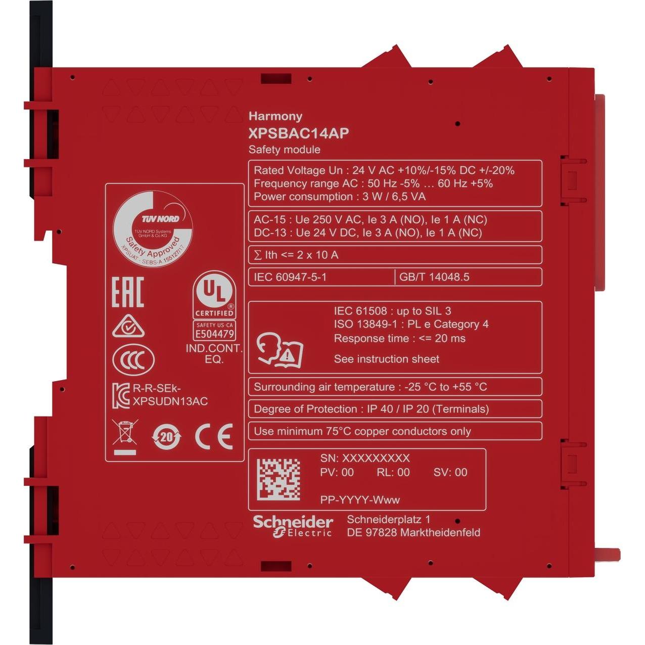 Thumbnail - Schneider Electric Sicherheitsrelais Not-Aus oder Abschaltung, 24 V, keine Eingänge, Schraubklemmen, Relais