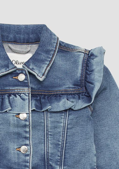 Image du produit S.Oliver Indoor-Jacke Jeansjacke mit Rüschen und Used-Effekt (68)