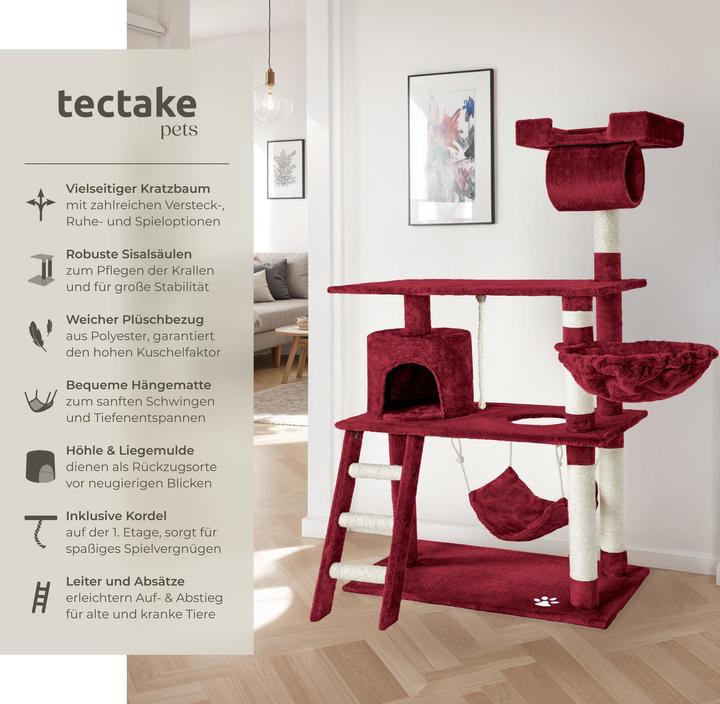 Immagine prodotto tectake Marcel (141 cm, Rosso vino)