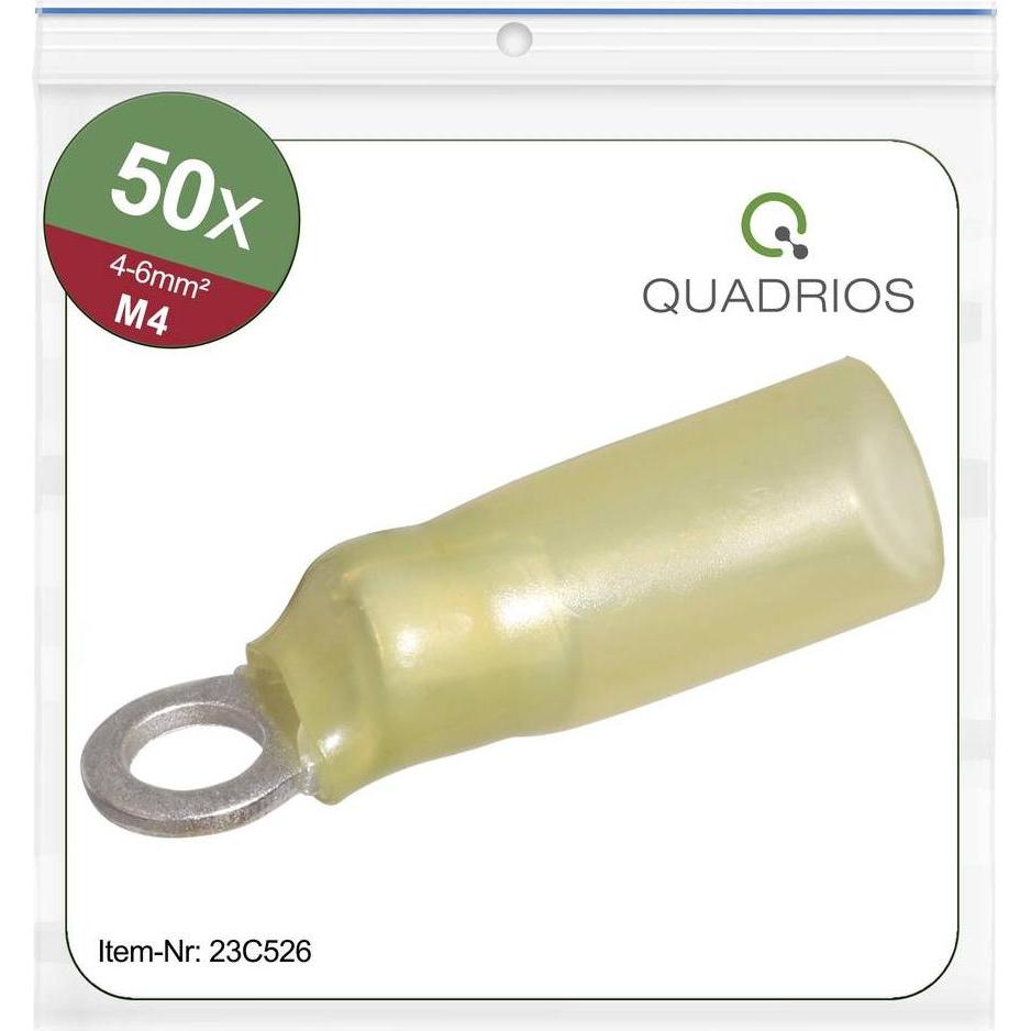 Quadrios, Kabelverbindung, 23C526 Ringkabelschuh Querschnitt (max.)=6 mm² Loch-Ø=4.3 mm Teilisoli