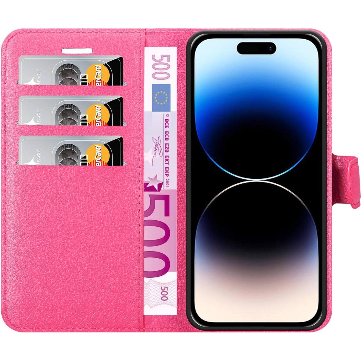 Thumbnail - Cadorabo Hülle für Apple iPhone 14 PRO im Book Stand Style (Apple iPhone 14 Pro), Smartphone Hülle, Pink