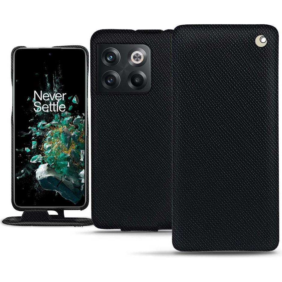 Noreve Lederschutzhülle vertikal (OnePlus 10T), Smartphone Hülle, Schwarz