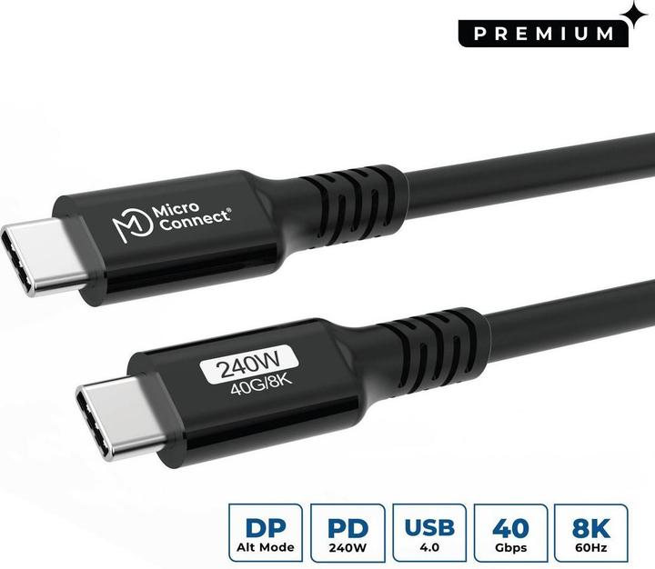Produktbild MicroConnect USB C — USB C (3 m, USB 4.0, 240 W)