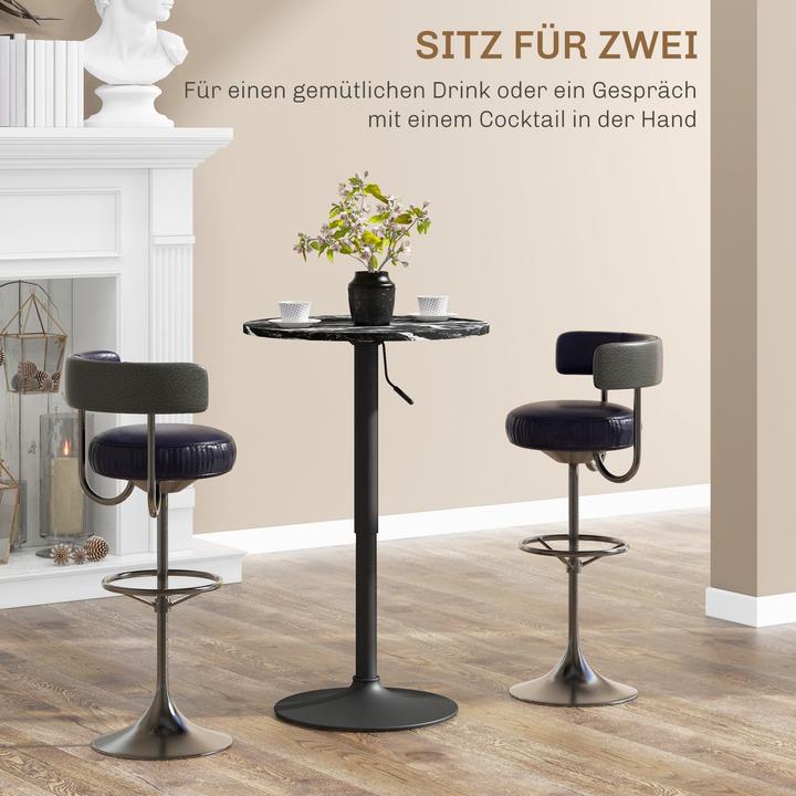 Image du produit Homcom Bartisch Spanplatte Schwarz (60 x 60 x 93.50 cm)