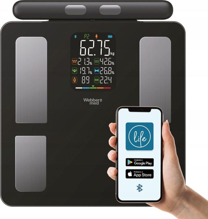 Image du produit Webber Balance analytique de salle de bain 15 paramètres Apple Health Google Fit SCALA