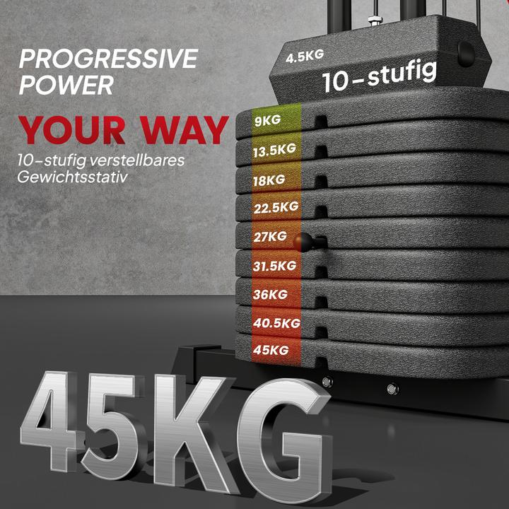 Image du produit SportNow Kraftstation Stahl, Kunstleder Schwarz